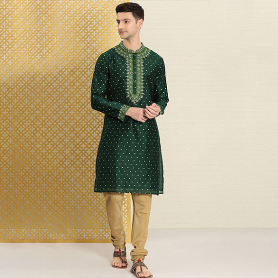 https://www.easyeleganz.com/products/men-green-gold-toned-ethnic-motifs-embroidered-thread-work-jashn-kurta