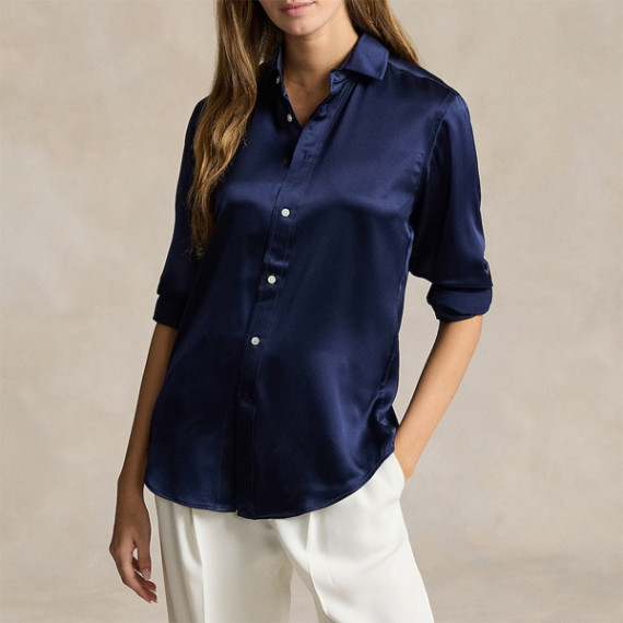 https://www.easyeleganz.com/products/women-navy-classic-fit-silk-shirt