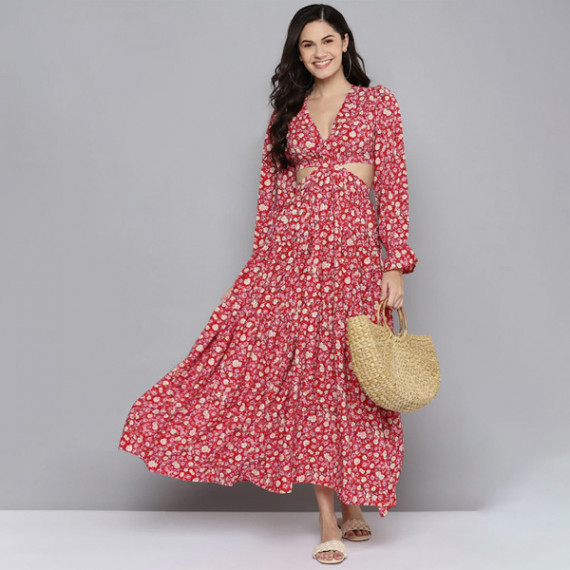 https://www.easyeleganz.com/products/red-beige-floral-waist-cut-out-maxi-dress