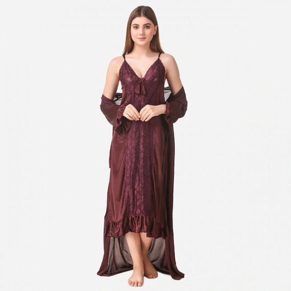 https://www.easyeleganz.com/products/brown-maxi-satin-solid-nightwear-set