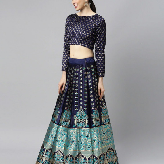 https://www.easyeleganz.com/products/blue-green-woven-design-lehenga-choli
